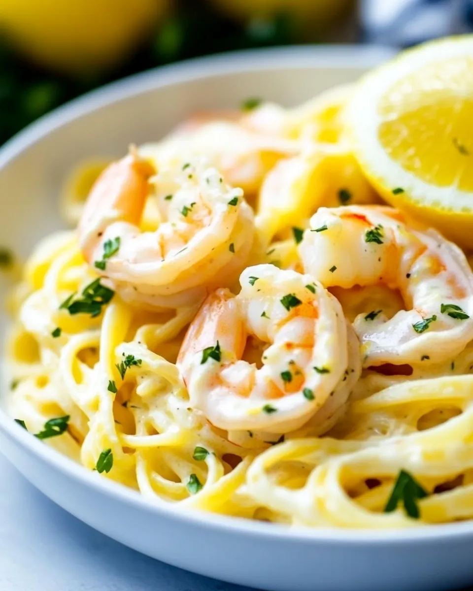 Creamy Lemon Shrimp Pasta