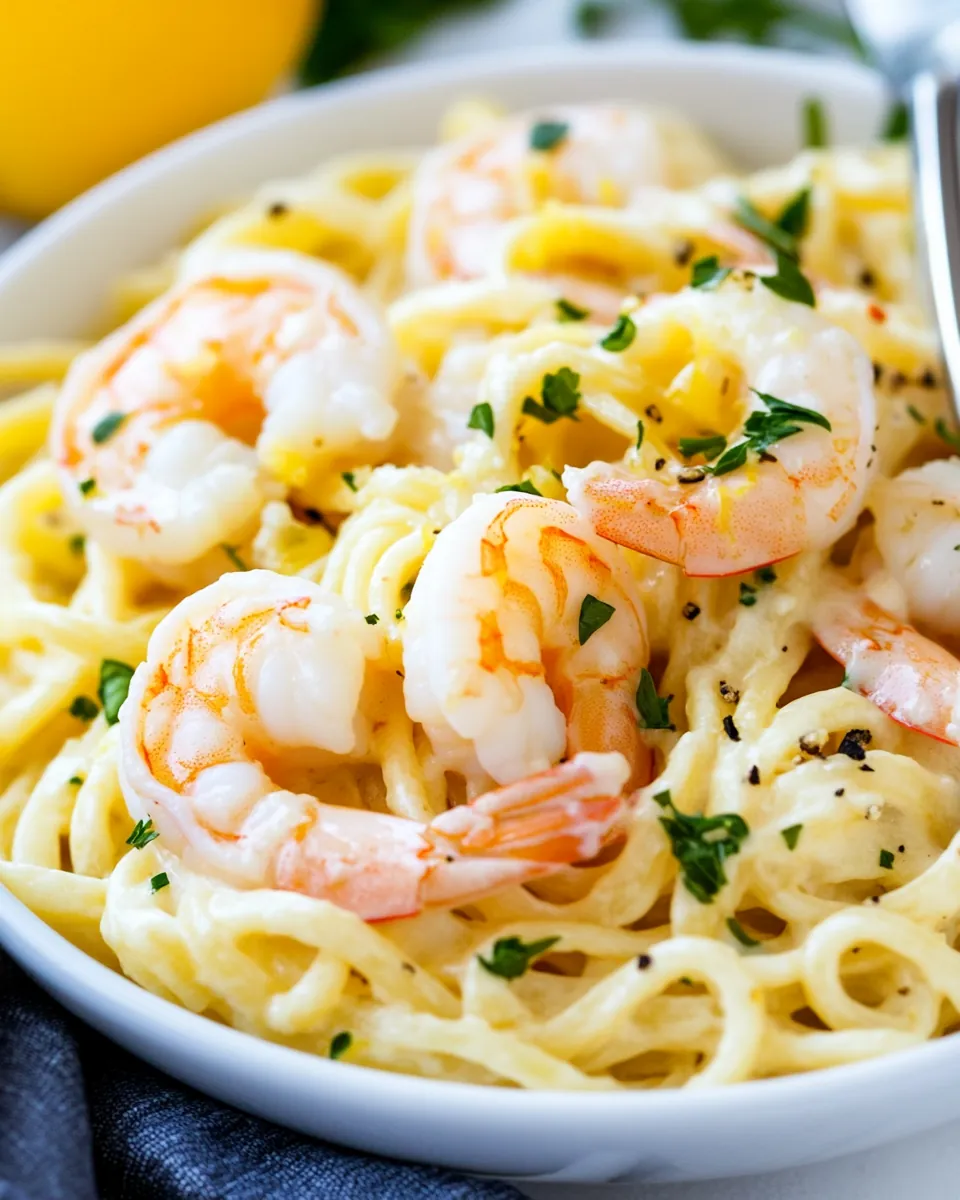 Creamy Lemon Shrimp Pasta