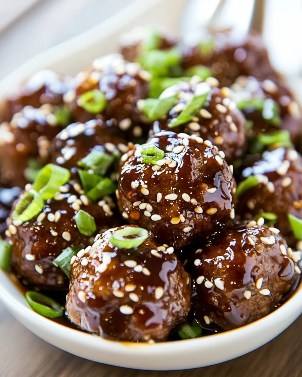 Sesame Garlic Meatballs